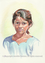 Young girl in India